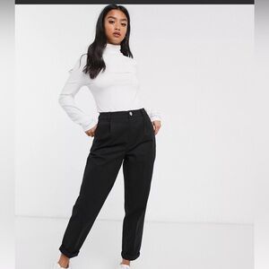 Asos Design Petite Chino pants in black.